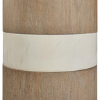 Beige Solid Wood Spot Table - Toffee Finish Design.