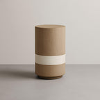 Beige Solid Wood Spot Table - Toffee Finish Design.