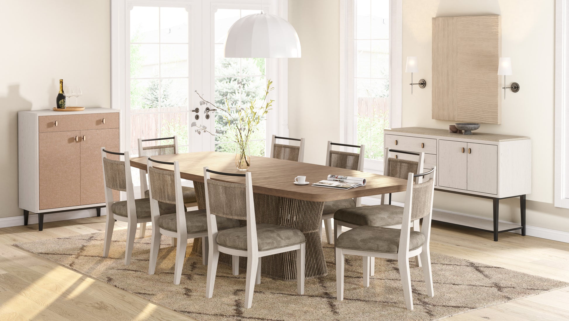 Dining Table - Toffe with Rope Base