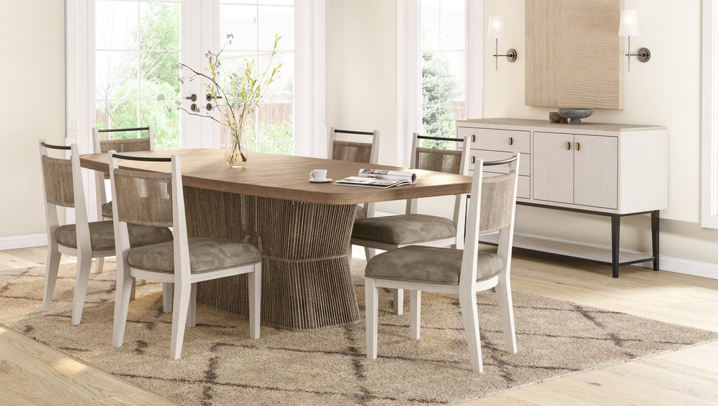 Dining Table - Toffe with Rope Base