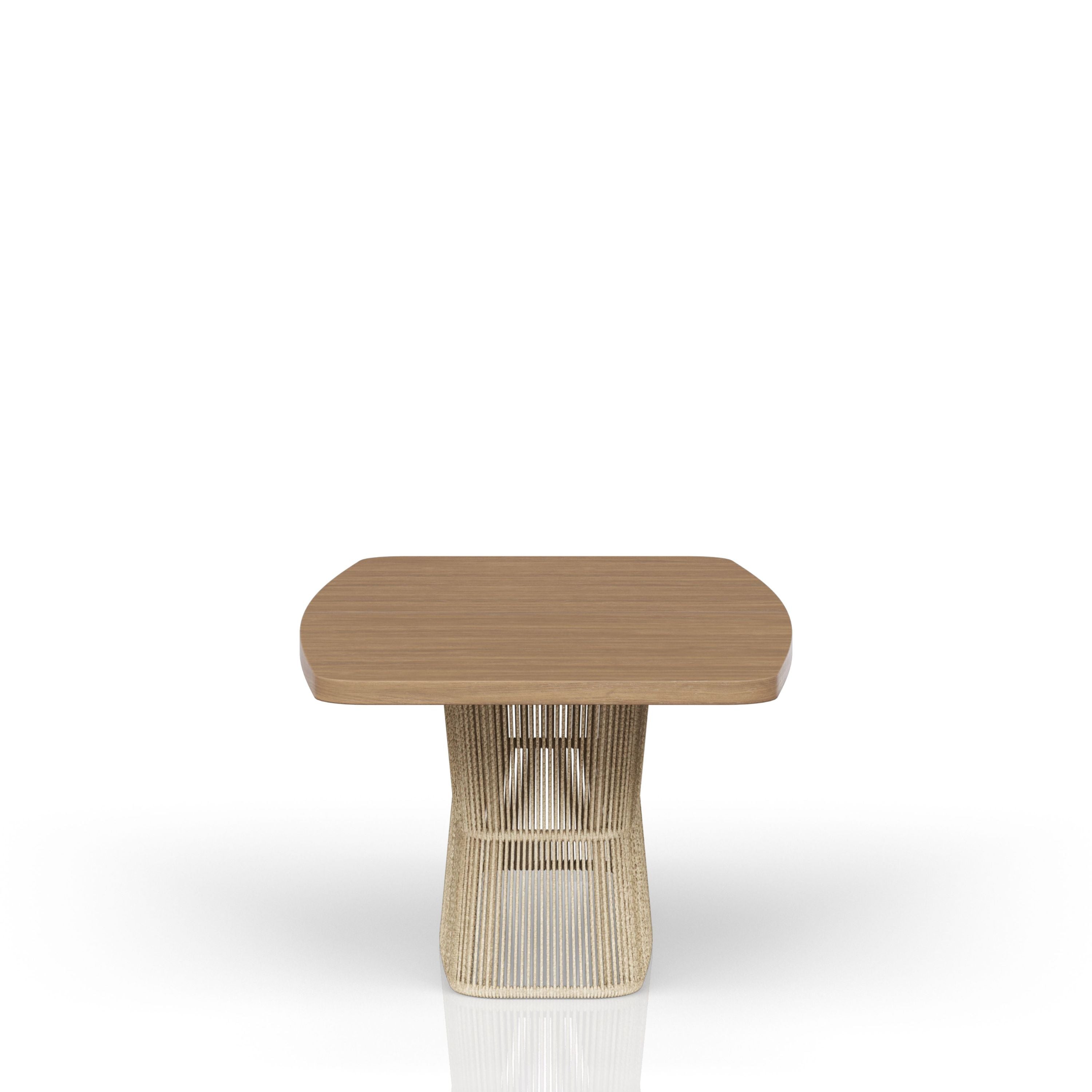 Dining Table - Toffe with Rope Base