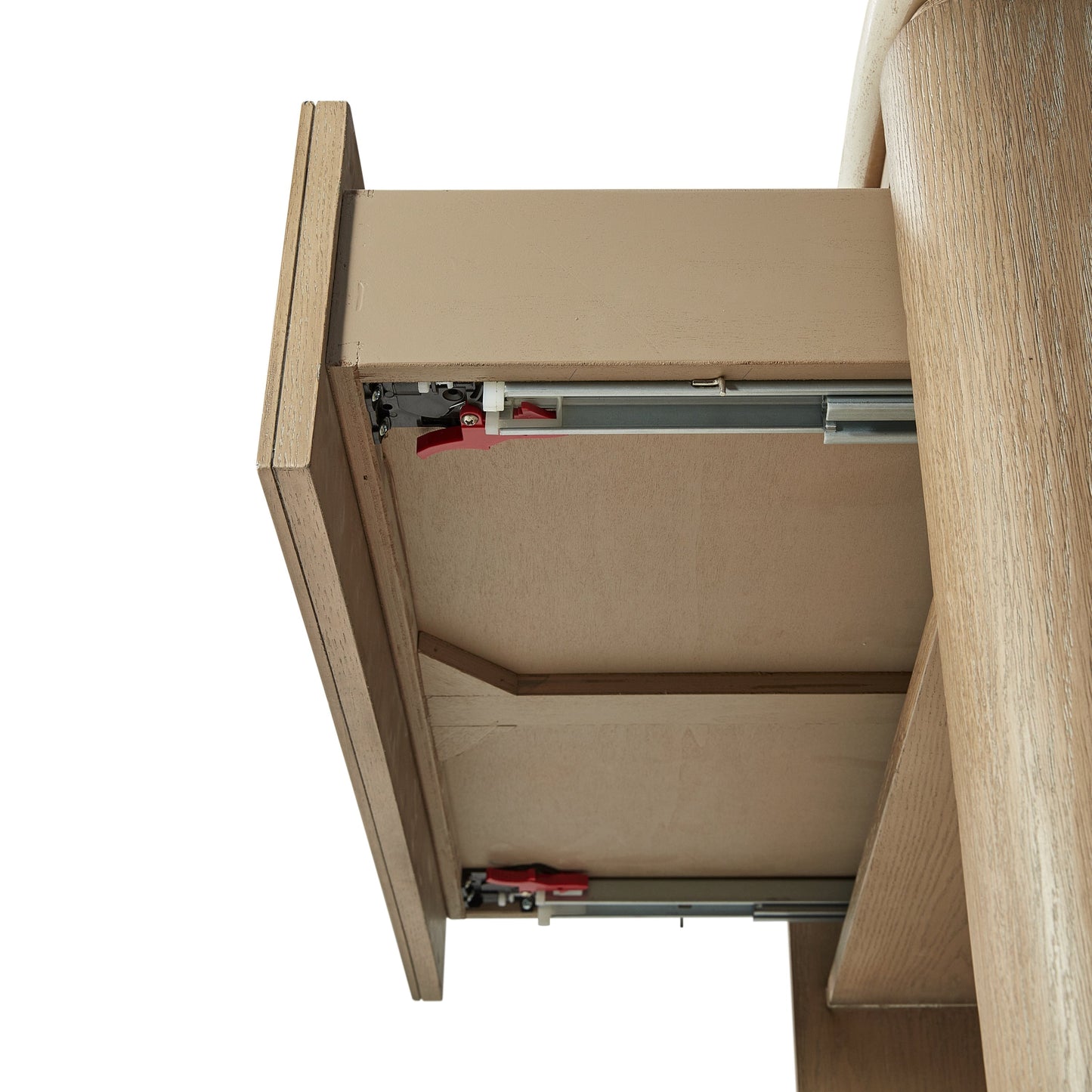 Two Drawer Nightstand with Oak Veneer Drawer Fronts