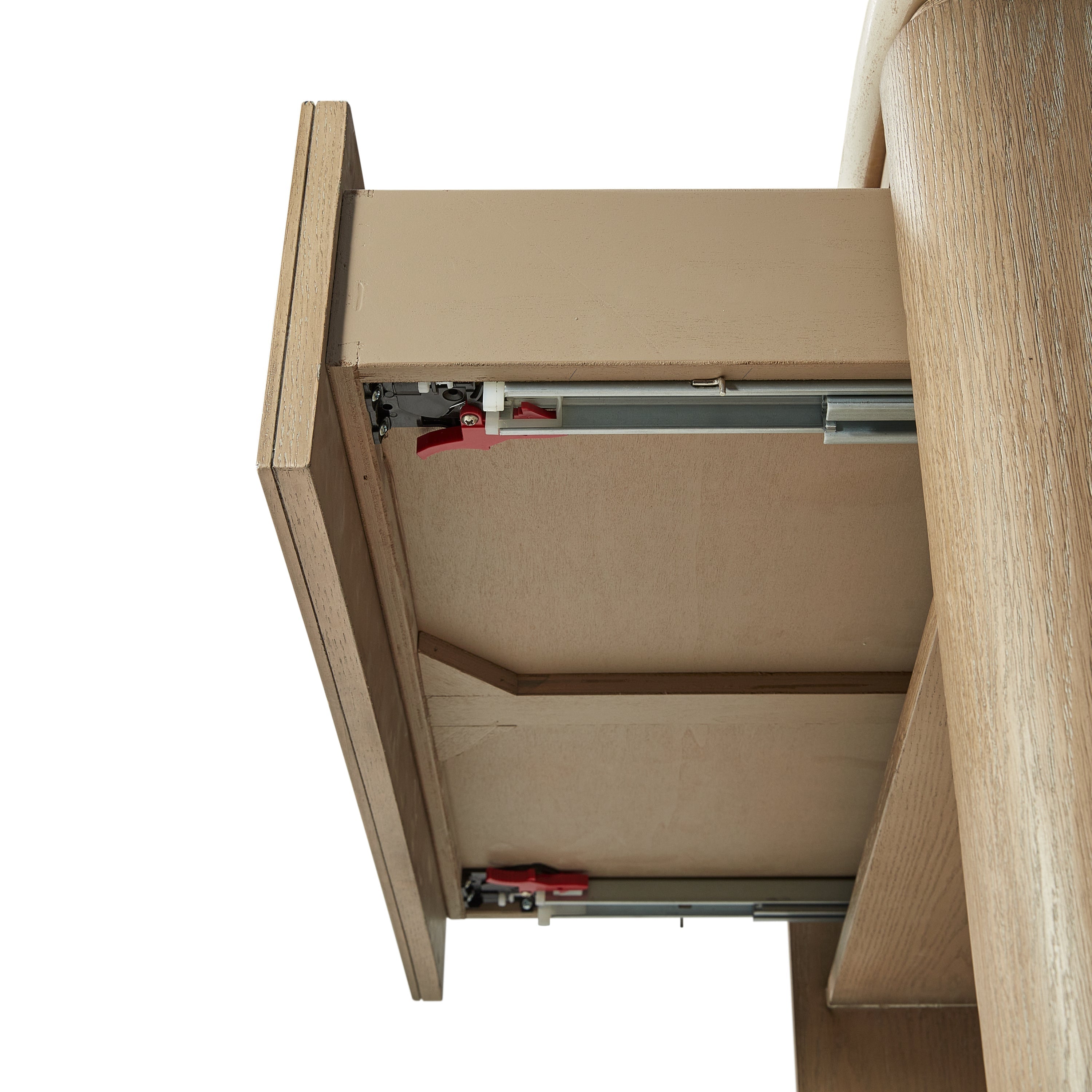 Two Drawer Nightstand with Oak Veneer Drawer Fronts