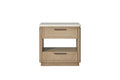 Two Drawer Nightstand with Oak Veneer Drawer Fronts