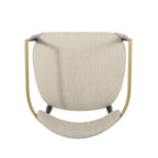 Barstools Set of 2, Counter Height Upholstered Bar Stools with Backs and Iron Legs for Kitchen Island, Beige Fabric Seating 260LBS Weight Capacity