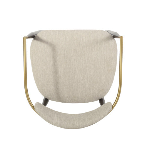 Barstools Set of 2, Counter Height Upholstered Bar Stools with Backs and Iron Legs for Kitchen Island, Beige Fabric Seating 260LBS Weight Capacity