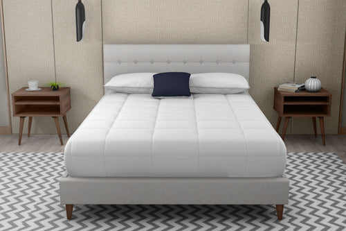 King Upholstered Bed With 2 Nightstands