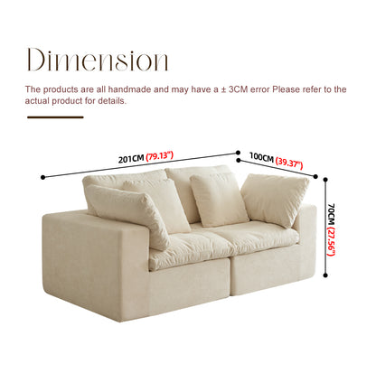 Modular Sectional Sofa, Compressed Sectional Sofa Modern Minimalist Style Corduroy Couch, Sleeper Sofa for Living Room, Bedroom, Comfy Compressed Sofa Couch Space-Efficient Design