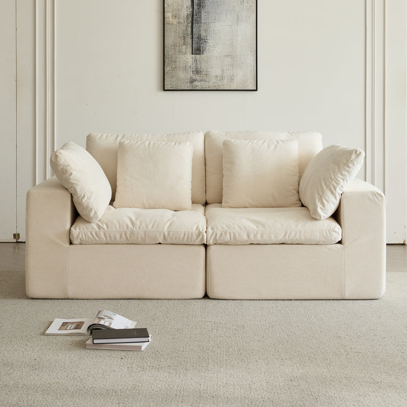 Modular Sectional Sofa, Compressed Sectional Sofa Modern Minimalist Style Corduroy Couch, Sleeper Sofa for Living Room, Bedroom, Comfy Compressed Sofa Couch Space-Efficient Design