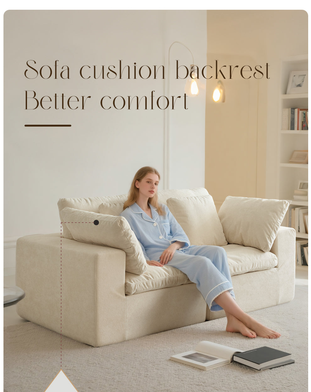 Modular Sectional Sofa, Compressed Sectional Sofa Modern Minimalist Style Corduroy Couch, Sleeper Sofa for Living Room, Bedroom, Comfy Compressed Sofa Couch Space-Efficient Design