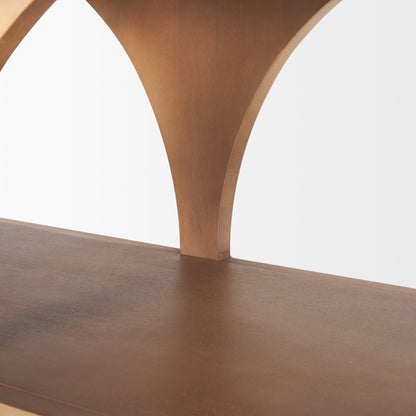 Bela Arched Neutral Solid Mango Wood Console Table
