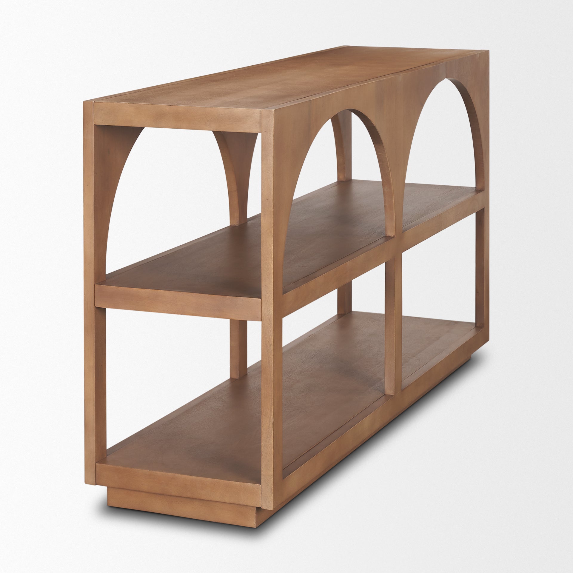 Bela Arched Neutral Solid Mango Wood Console Table