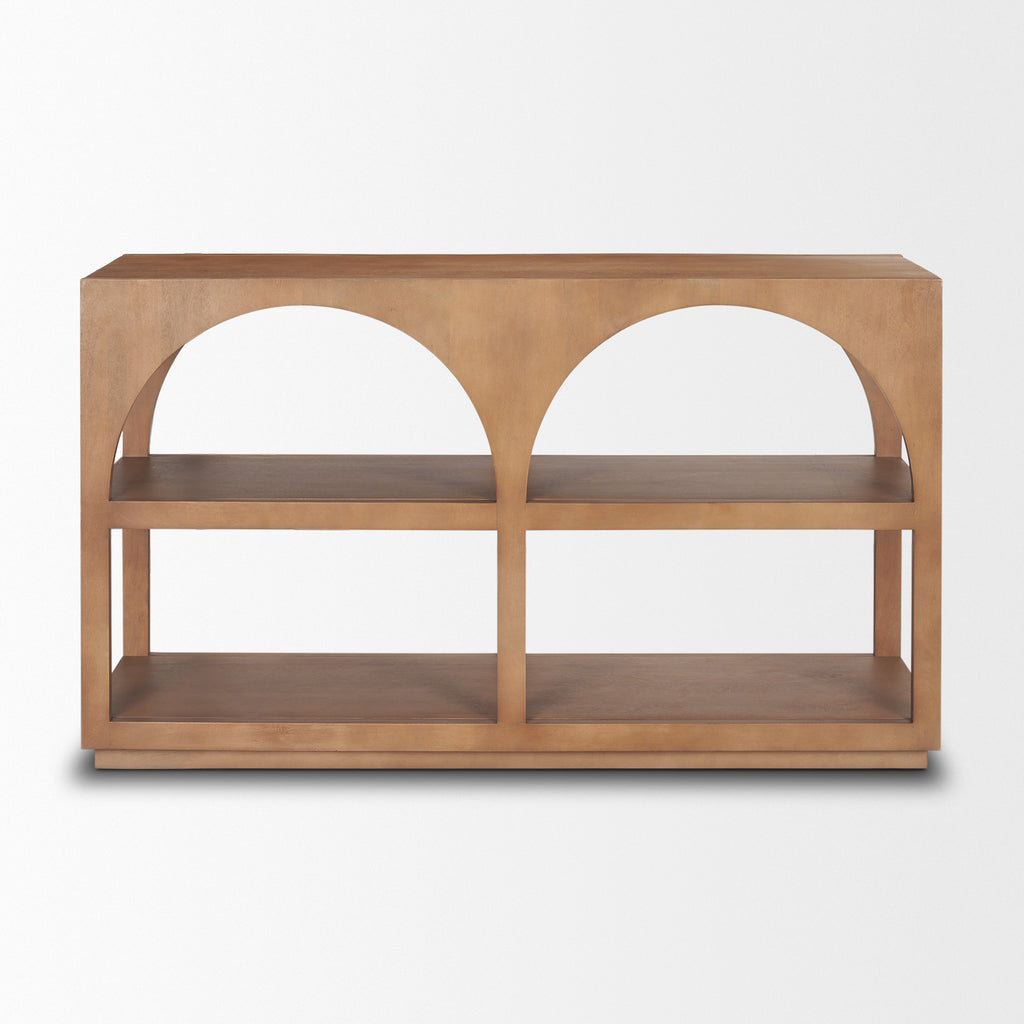 Bela Arched Neutral Solid Mango Wood Console Table