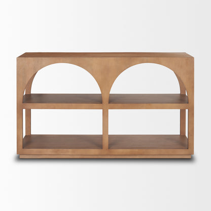 Bela Arched Neutral Solid Mango Wood Console Table