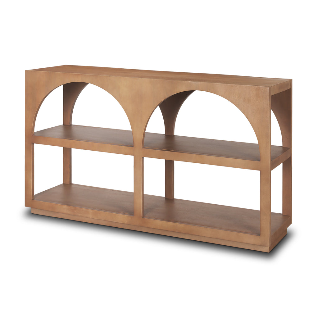 Bela Arched Neutral Solid Mango Wood Console Table