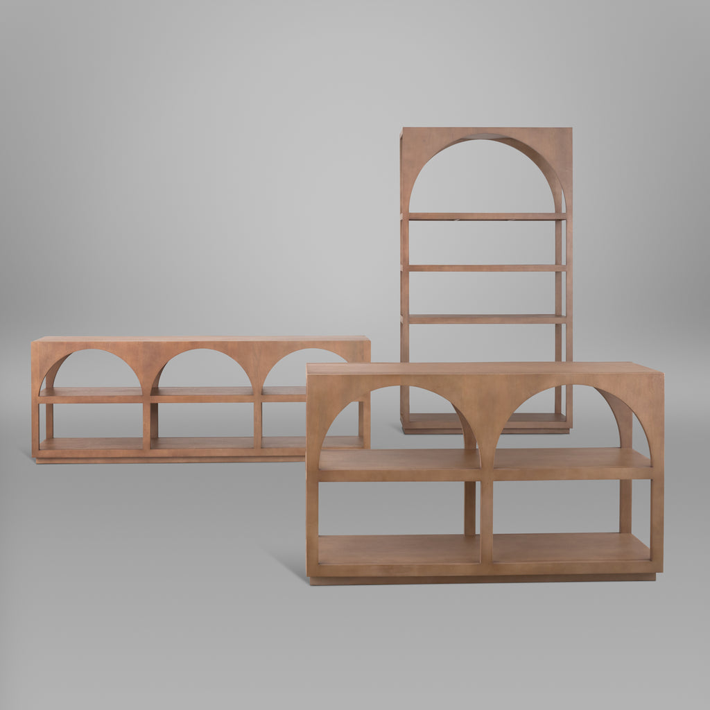 Bela Arched Neutral Solid Mango Wood Console Table