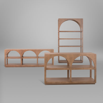 Bela Arched Neutral Solid Mango Wood Console Table