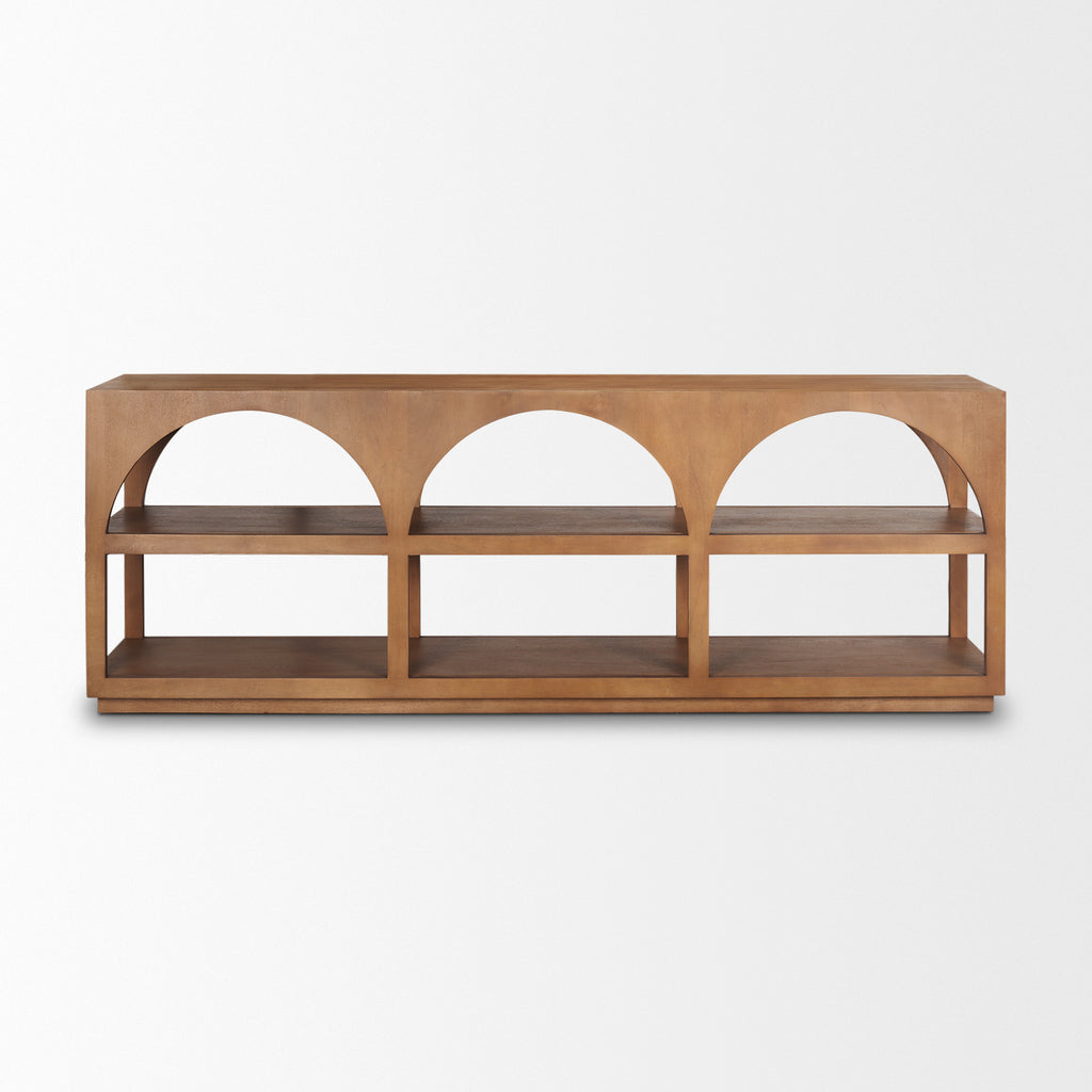 Bela Arched Neutral Solid Mango Wood Console Table