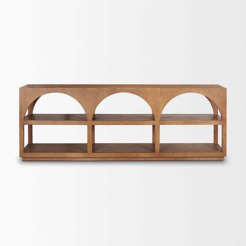 Bela Arched Neutral Solid Mango Wood Console Table