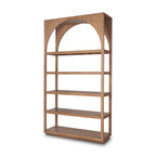Bela Arched Neutral Wood Standing Shelf