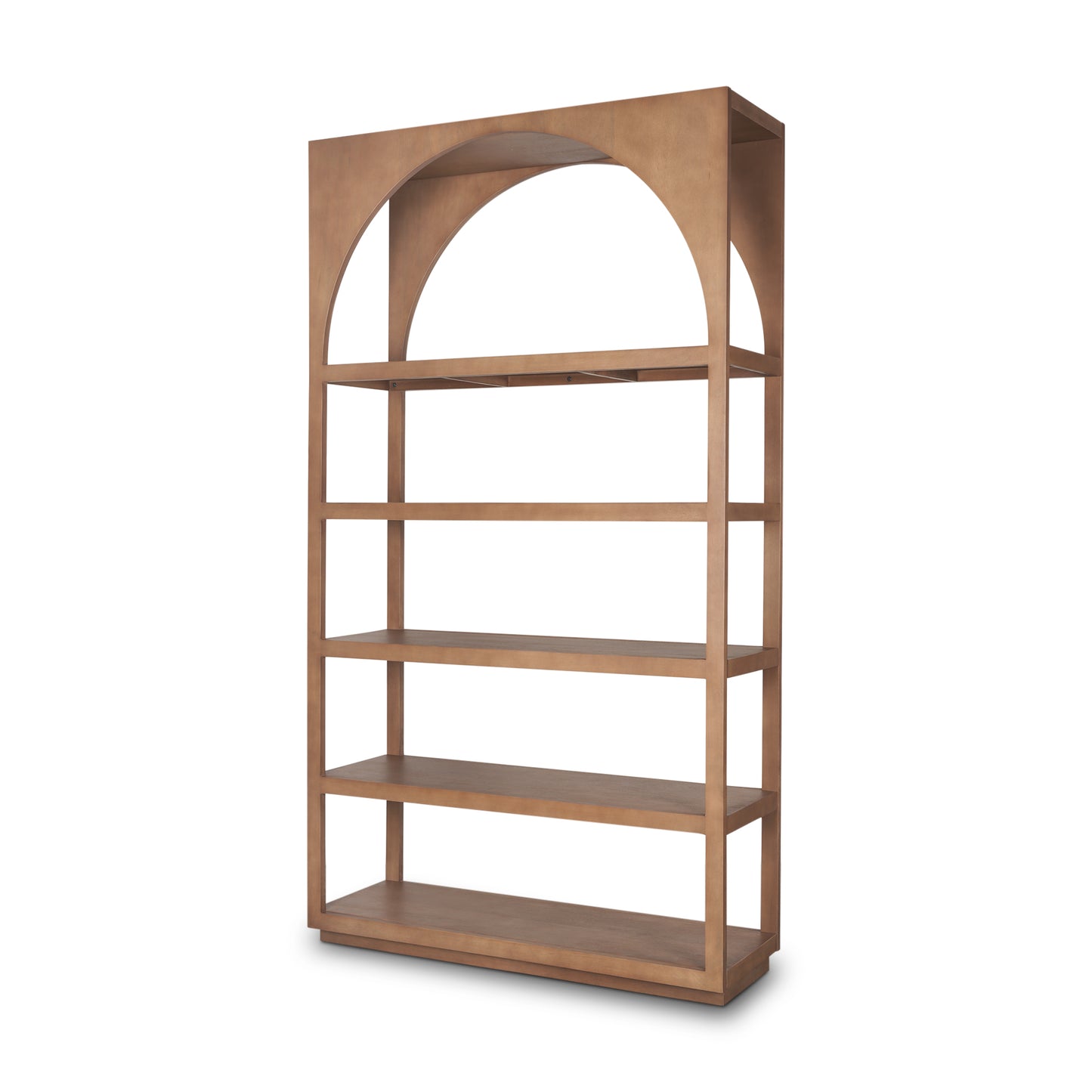 Bela Arched Neutral Wood Standing Shelf