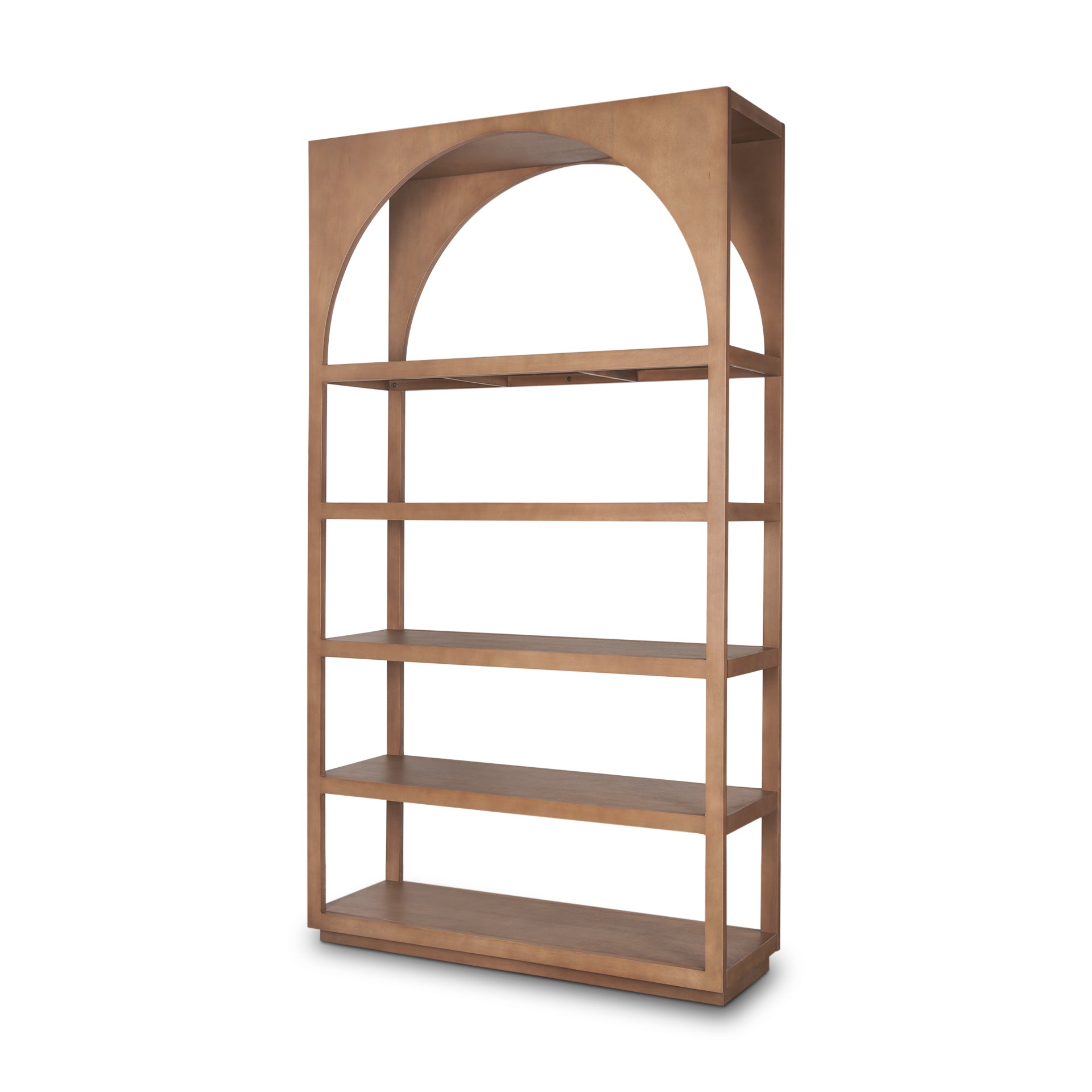 Bela Arched Neutral Wood Standing Shelf