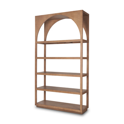 Bela Arched Neutral Wood Standing Shelf
