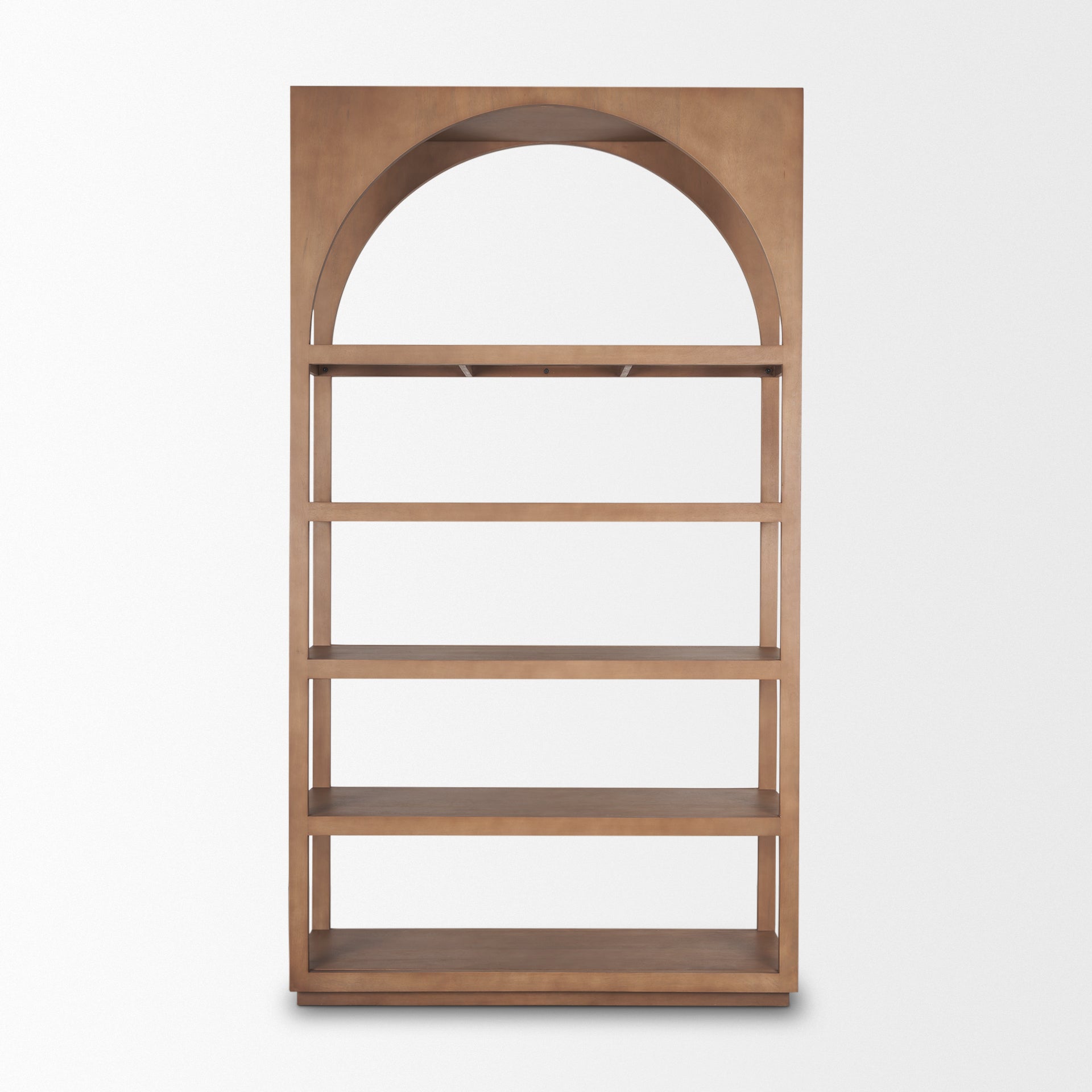 Bela Arched Neutral Wood Standing Shelf