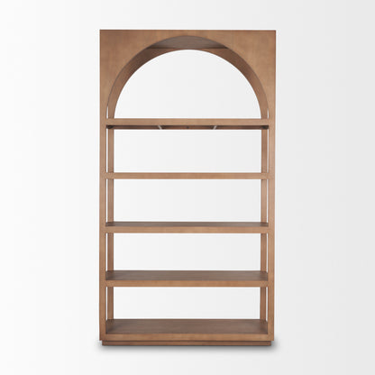 Bela Arched Neutral Wood Standing Shelf