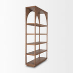 Bela Arched Neutral Wood Standing Shelf