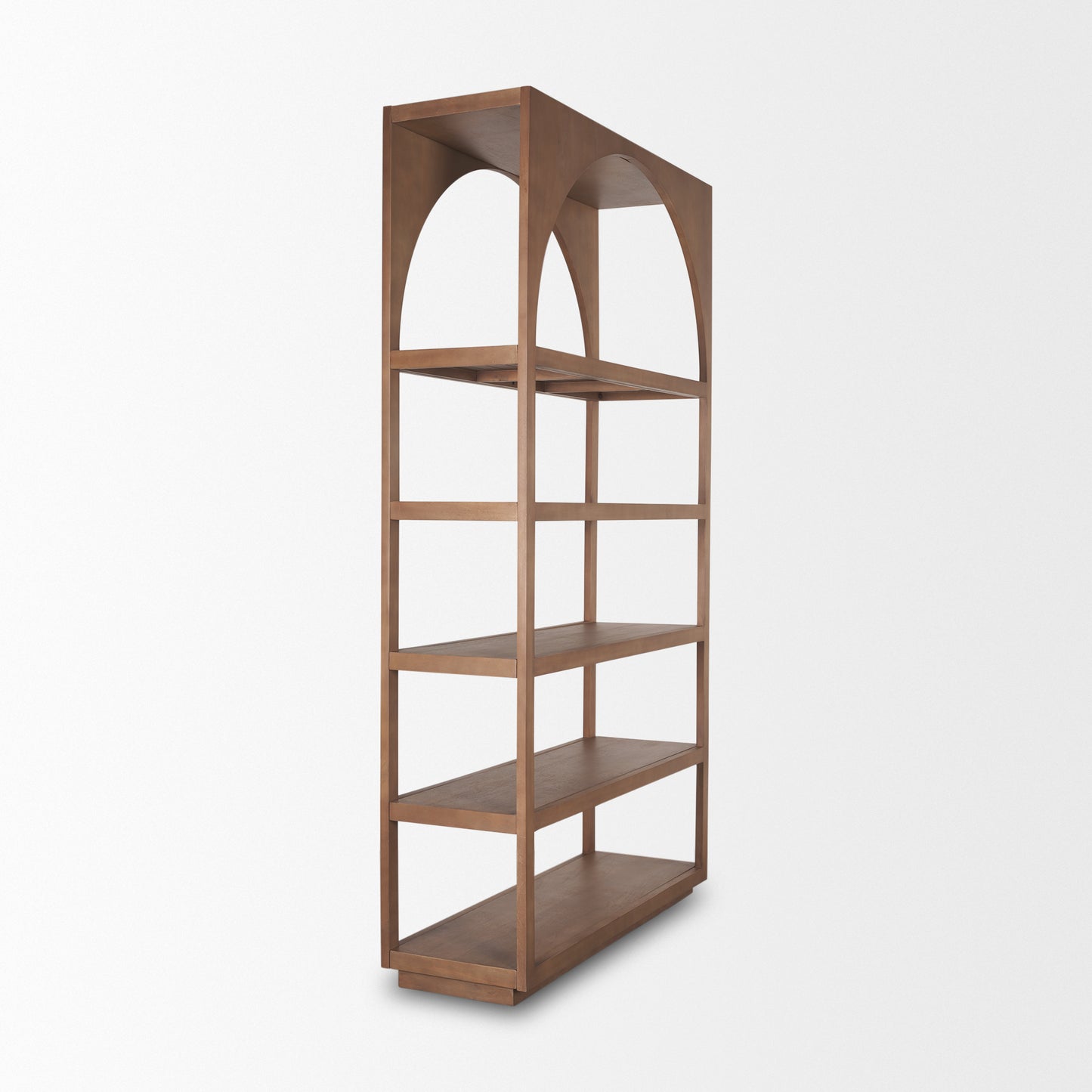 Bela Arched Neutral Wood Standing Shelf