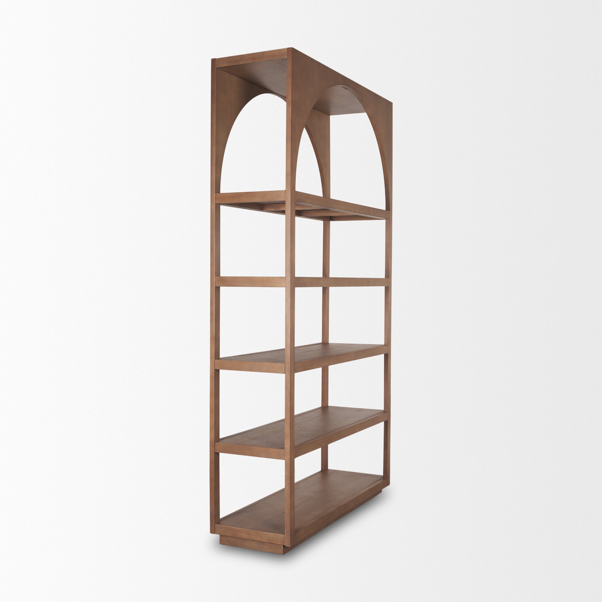 Bela Arched Neutral Wood Standing Shelf