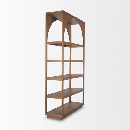 Bela Arched Neutral Wood Standing Shelf