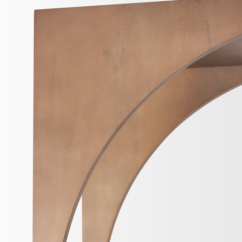 Bela Arched Neutral Wood Standing Shelf