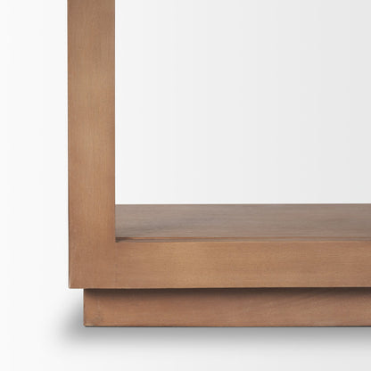 Bela Arched Neutral Wood Standing Shelf