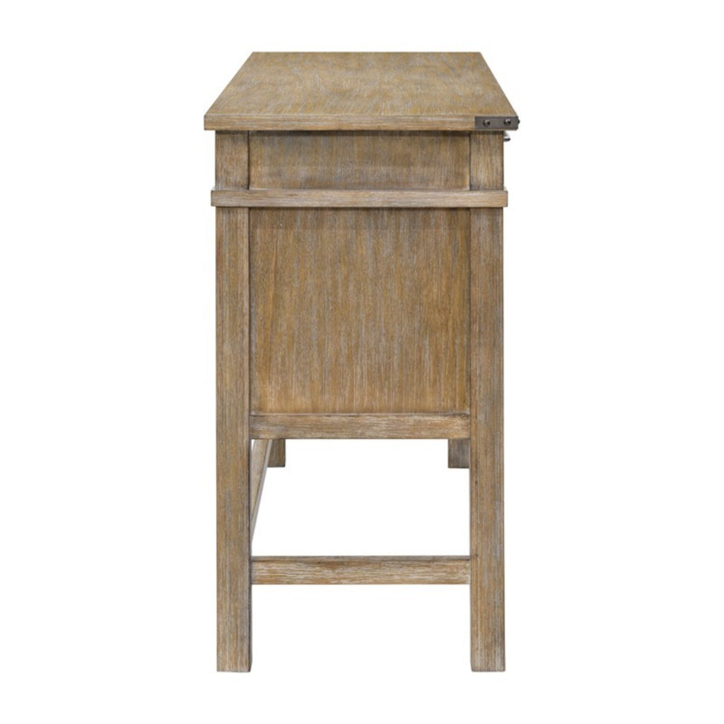 Belfast Occasional Table with 2 Drawers in Reclaimed Natural Wood Console Table