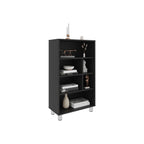 Bellagio 40 Tall Four-Tier Shelf Narrow Bookcase Black