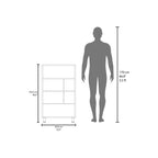 Bellagio 40 Tall Four-Tier Shelf Base Cabinet with 6 Cubbies White