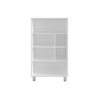 Bellagio 40 Tall Four-Tier Shelf Base Cabinet with 6 Cubbies White