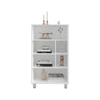 Bellagio 40 Tall Four-Tier Shelf Base Cabinet with 6 Cubbies White