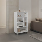 Bellagio 40 Tall Four-Tier Shelf Base Cabinet with 6 Cubbies White