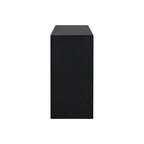 U_STYLE Acacia Wood Veneer Simple Entryway Table with Wavy Design,Suitable for Study,Entryway, Hallway, Living Room, Foyer