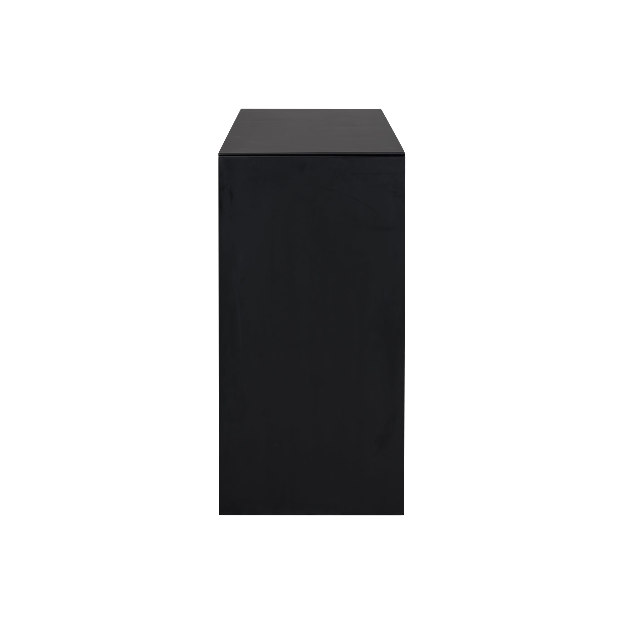 U_STYLE Acacia Wood Veneer Simple Entryway Table with Wavy Design,Suitable for Study,Entryway, Hallway, Living Room, Foyer