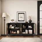 60.3' with 4 doors for Buffet Cabinets, Glazed painting art storage Cabinets, American retro control Console Table decorative Cabinets, Living room, Bedroom, Dining room Sideboard