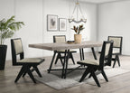 Dining Room Black Side Chairs Light Gray Upholstery Seat 2pc Dining Side Chairs Dining Room Furniture