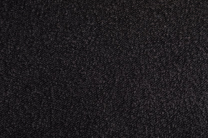 035-Boucle Fabric Swivel Accent Chair With Soild Wood Round Brown Base Leg,Black