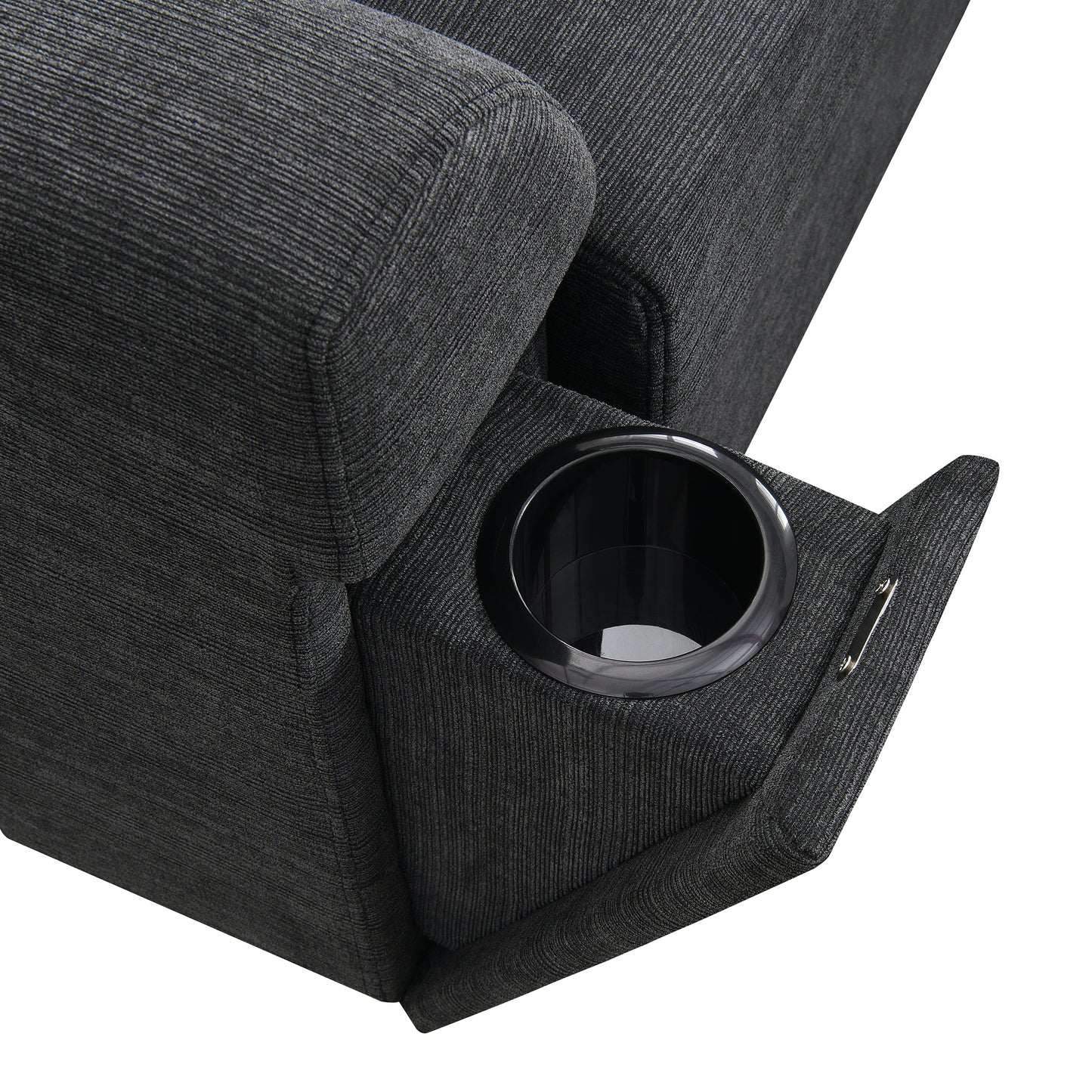 128*67' U Shaped Sectional Sofa,6 Seat Chenille Couch Set with Oversized Ottoman,Hidden Armrest Storage and Cup Holders,USB Charging Ports,Wide Seat Sofa for Living Room,Apartment,2 Colors