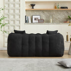 Soft beanbag chair with high resilience foam core for two people. The comfortable square recliner sofa is ideal for family members and friends engaged in games, reading, watching TV