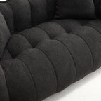 Soft beanbag chair with high resilience foam core for two people. The comfortable square recliner sofa is ideal for family members and friends engaged in games, reading, watching TV