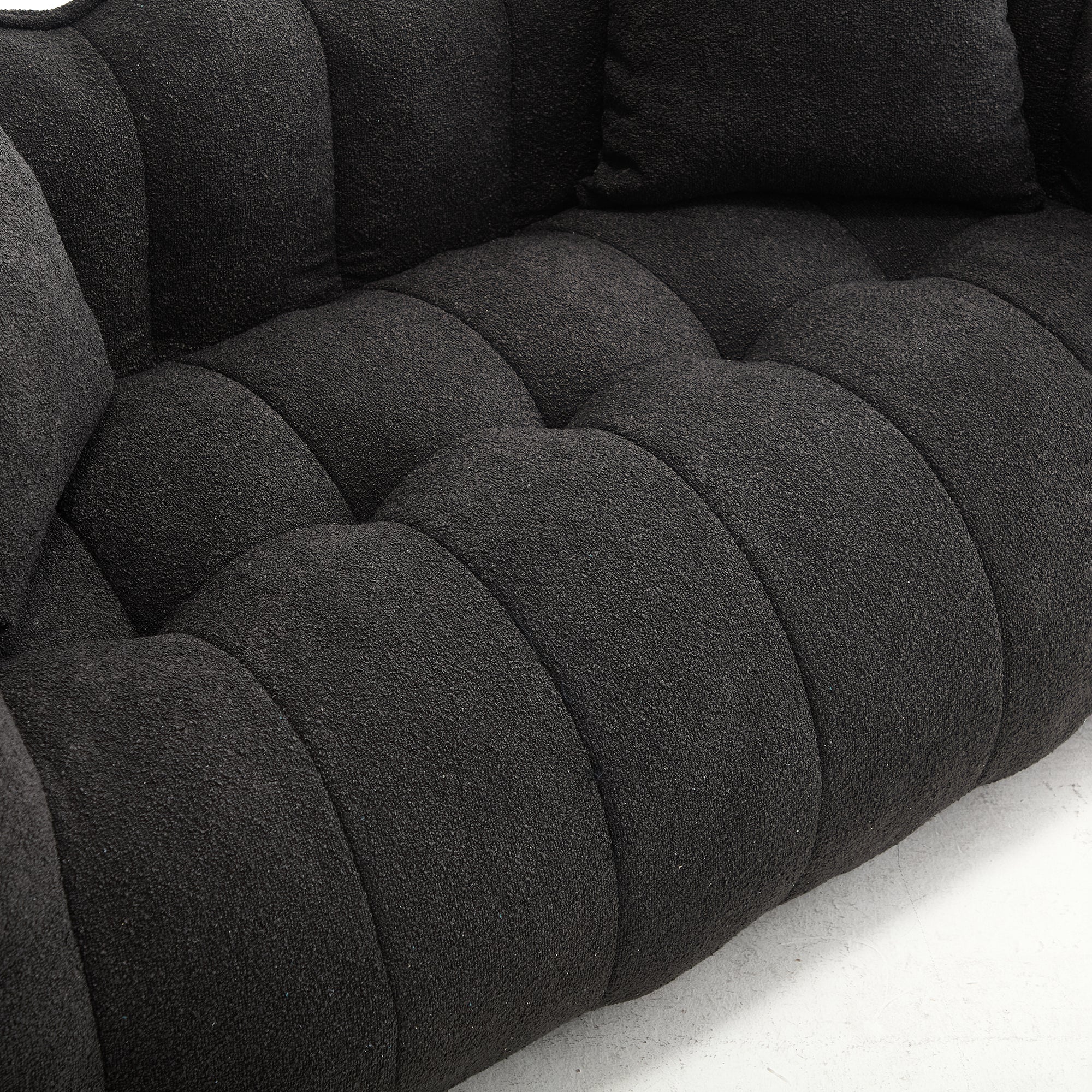 Soft beanbag chair with high resilience foam core for two people. The comfortable square recliner sofa is ideal for family members and friends engaged in games, reading, watching TV